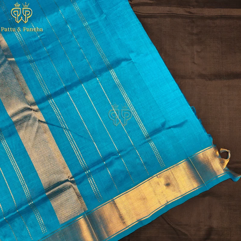 Silk cotton Black - Blue