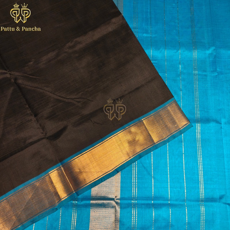 Silk cotton Black - Blue