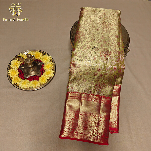 Bridal Tissue Kanchipuram Green