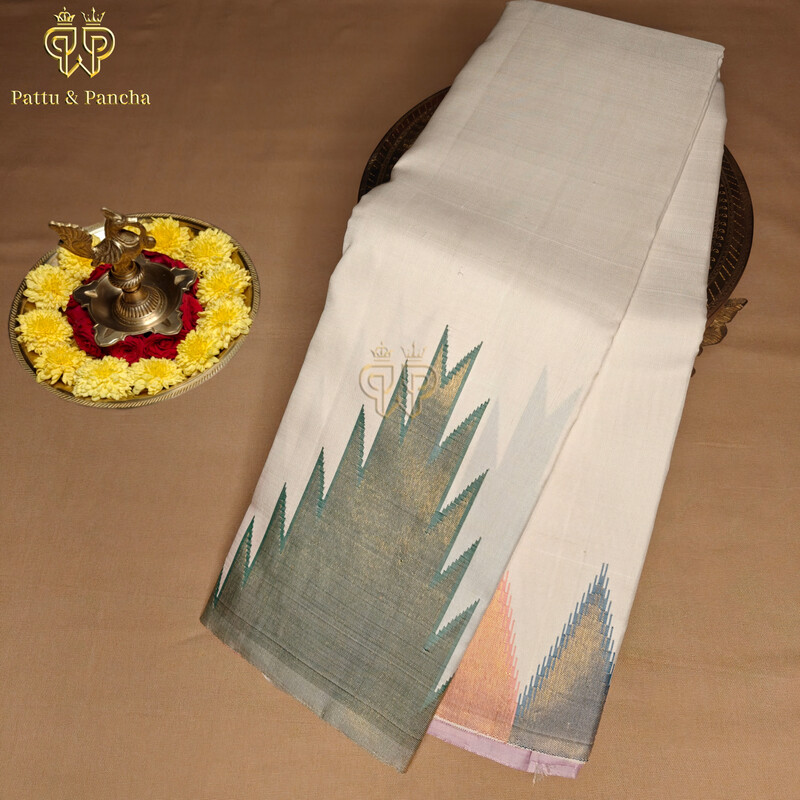 Half White Temple Border - Pure