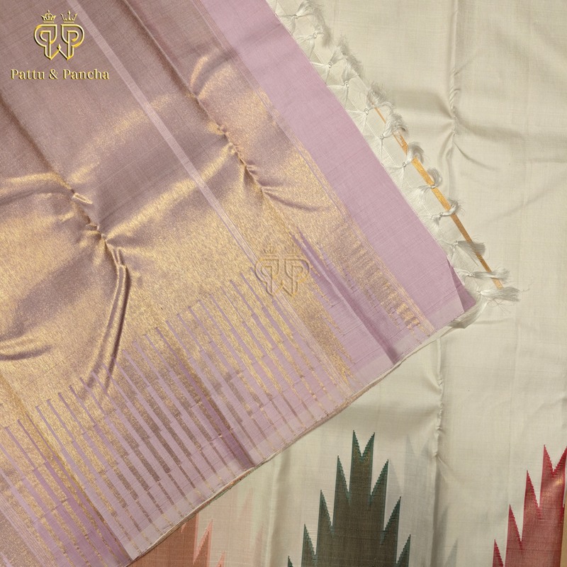 Half White Temple Border - Pure