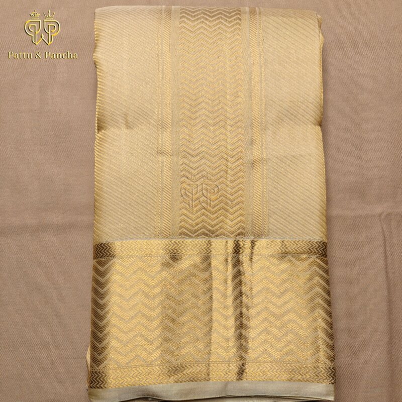 Pure Silk Dhoti Brocade Tissue