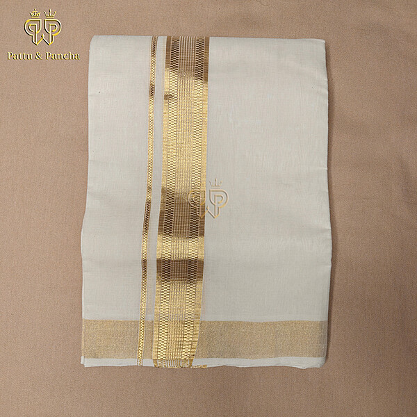 Kasavu Dhoti Gold 1.5 in