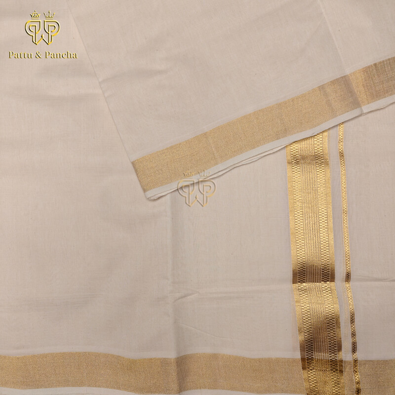 Kasavu Dhoti Gold 1.5 in