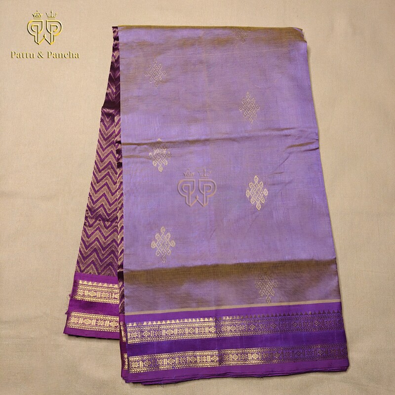 Silk cotton Lavender kolam