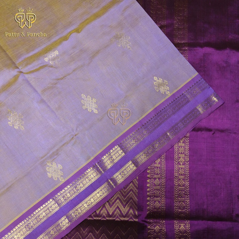 Silk cotton Lavender kolam