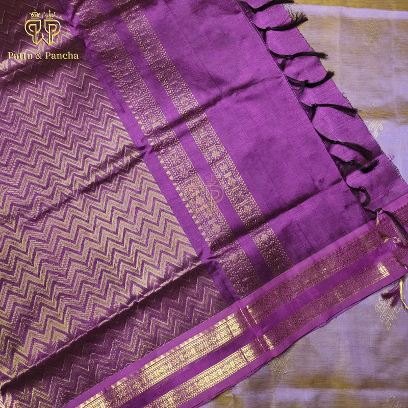 Silk cotton Lavender kolam