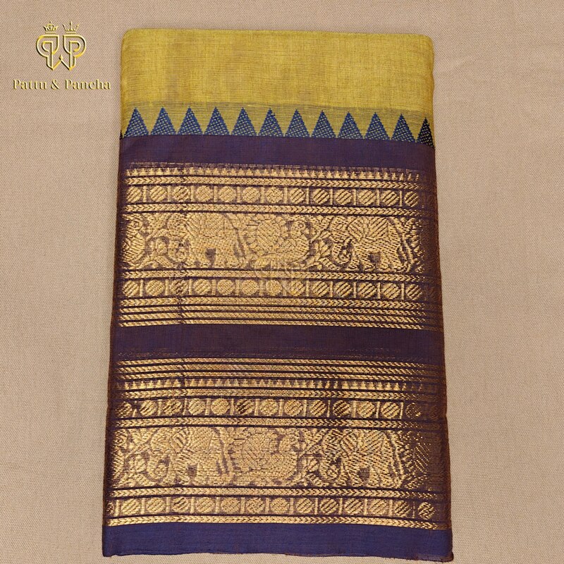Kanchi cotton Green Purple