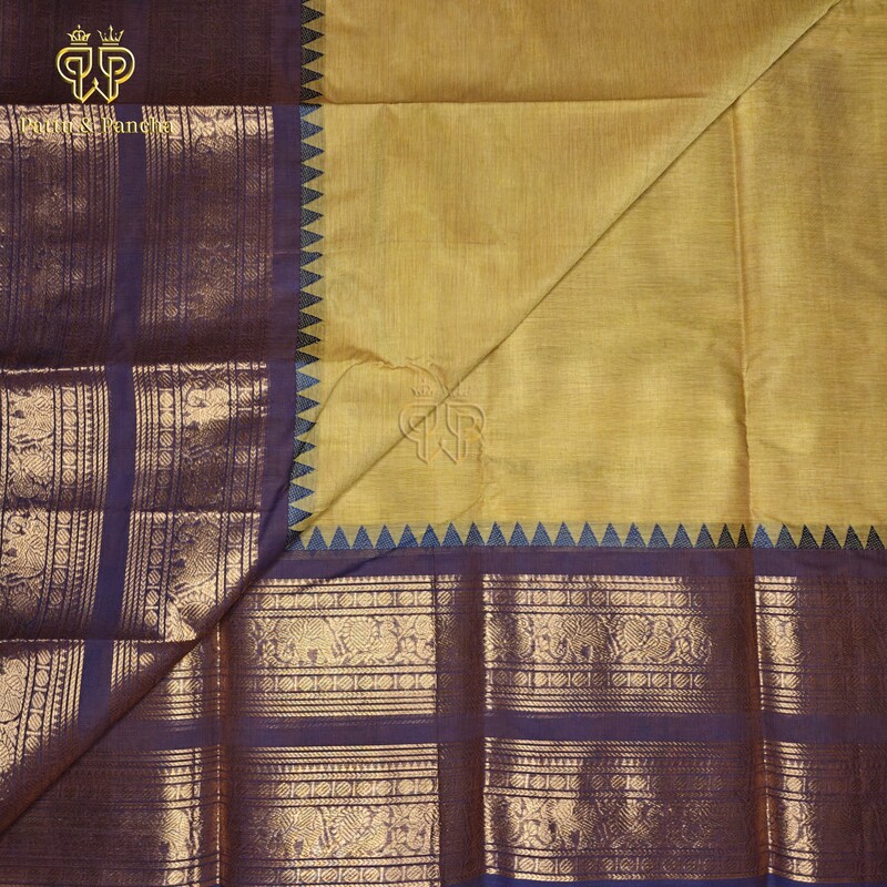 Kanchi cotton Green Purple