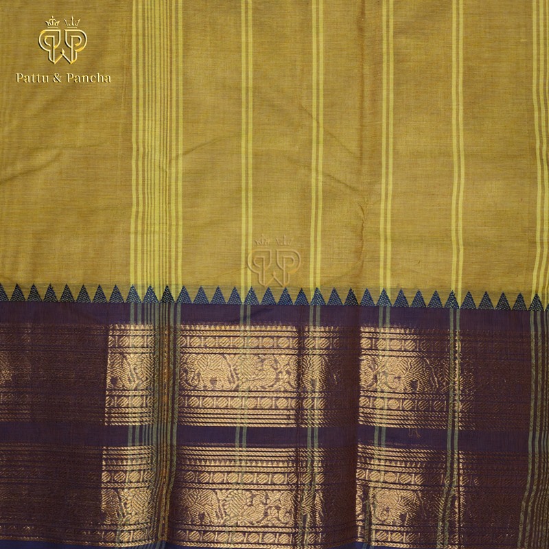 Kanchi cotton Green Purple