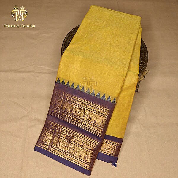 Kanchi cotton Green Purple