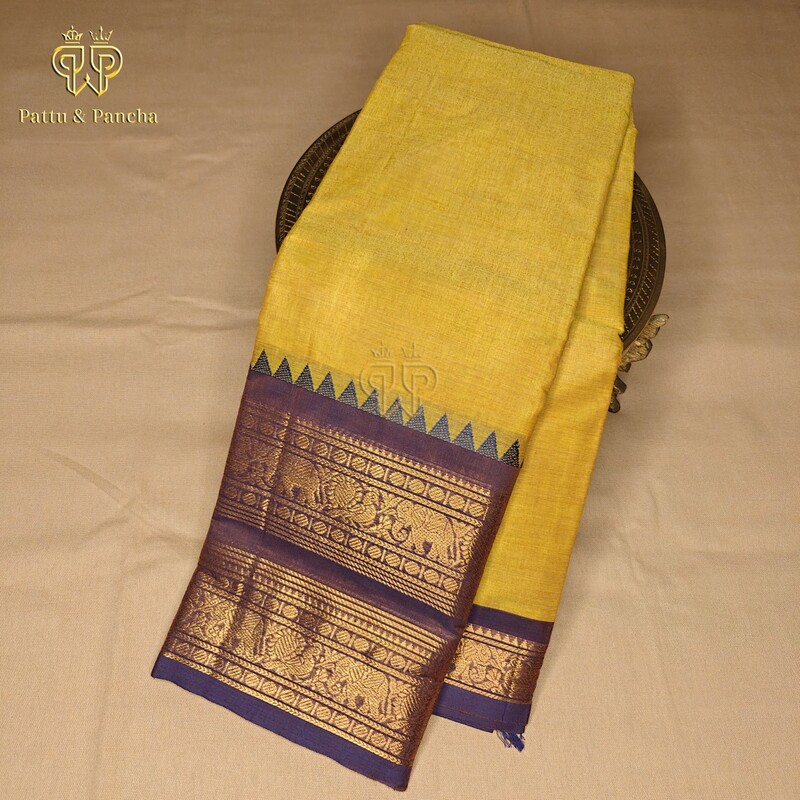 Kanchi cotton Green Purple