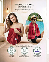 Bamboo Bath Towel Maroon