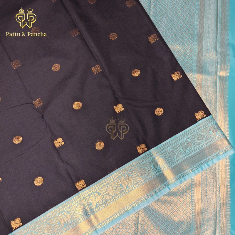 Black Sky Blue Small Border - Semi