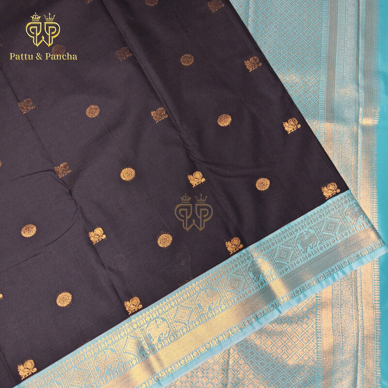 Black Sky Blue Small Border - Semi