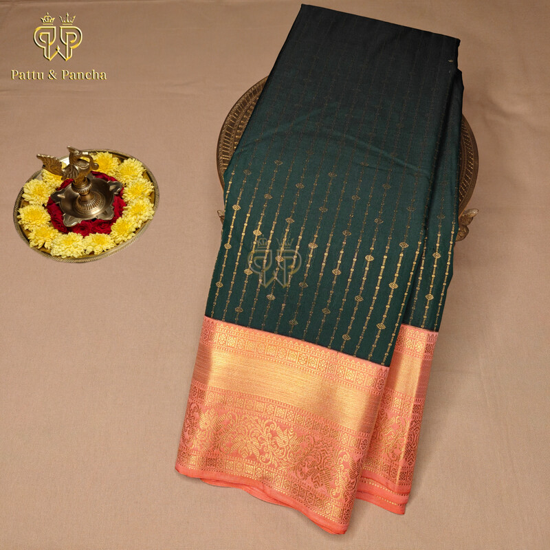 Bottle Green Line Peach - Semi