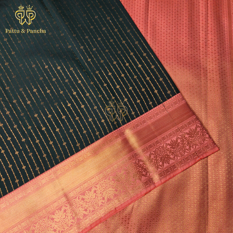 Bottle Green Line Peach - Semi