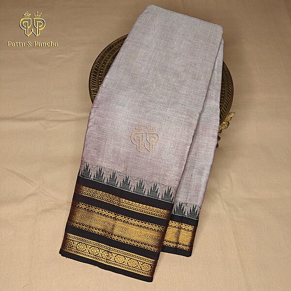 Kanchi cotton Grey Black Thazhambu