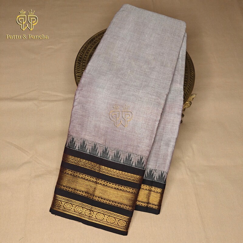 Kanchi cotton Grey Black Thazhambu