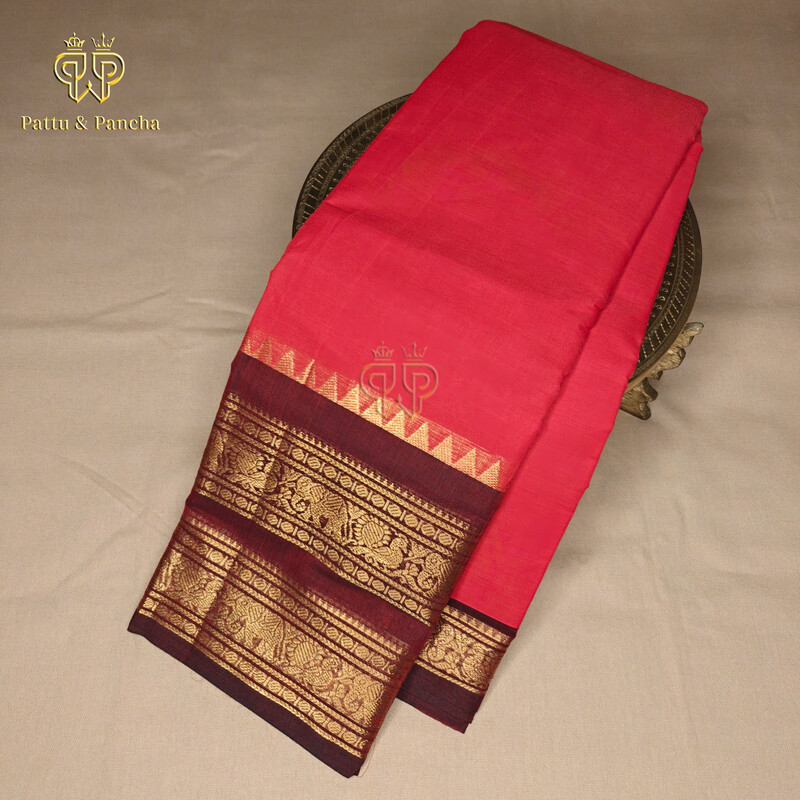 Kanchi cotton Red Brown