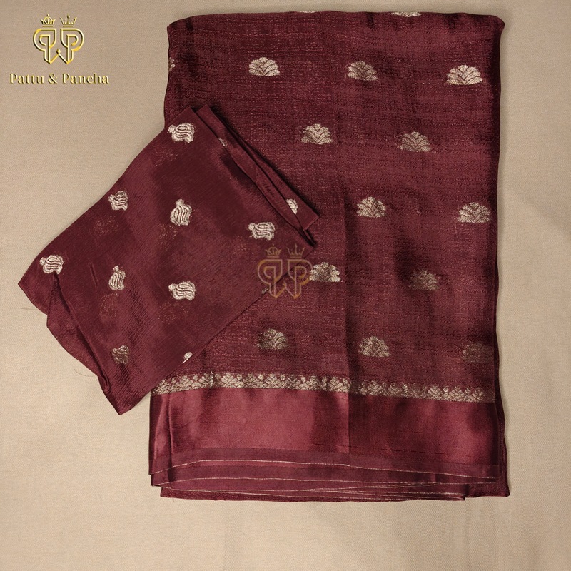 Muslin Jute silk Coffee Brown 1