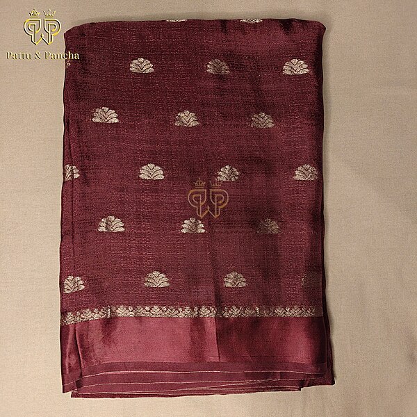 Muslin Jute silk Coffee Brown 1