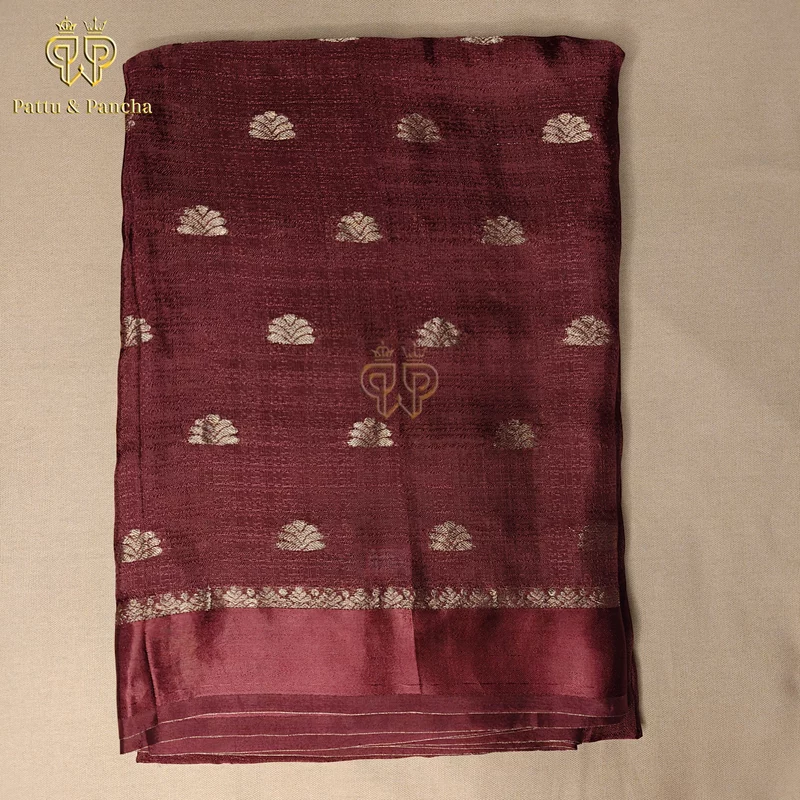 Muslin Jute silk Coffee Brown 1