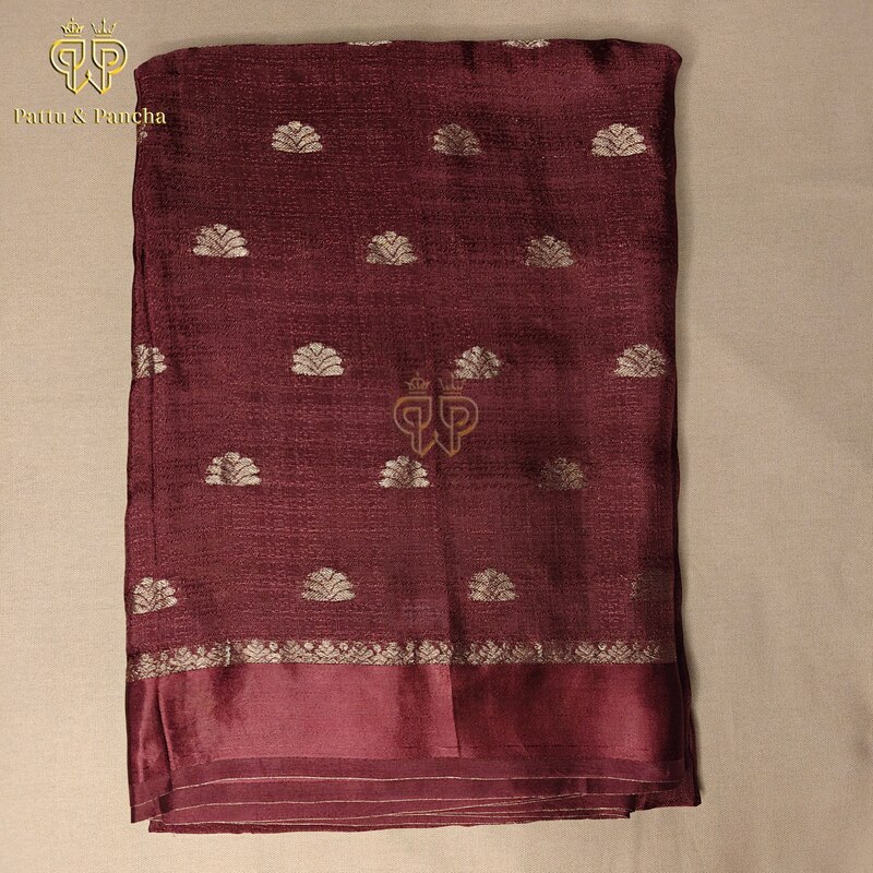 Muslin Jute silk Coffee Brown 1