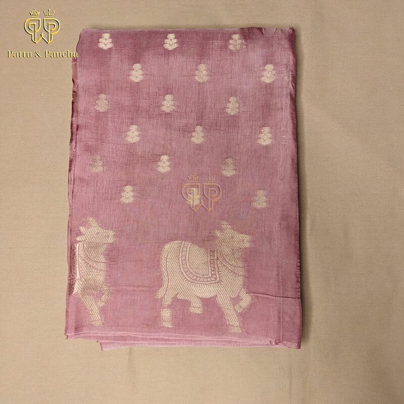 Viscose Russian Silk Peach Nandhi 1