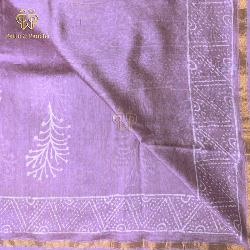Chanderi Cotton Lavender 1