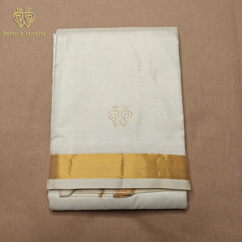 Pure Silk Dhoti Gold Zari