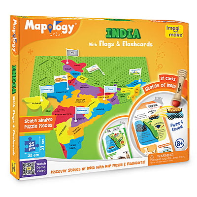India Map with Flash Cards