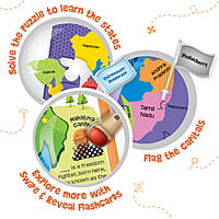 India Map with Flash Cards