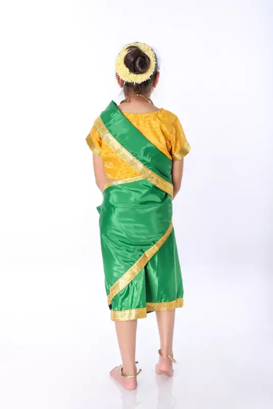 Indian Folk Saree Fancy Dress Costume For Girls
