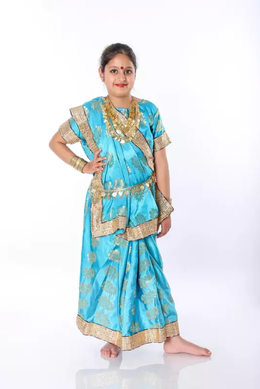 Indian Saree Fancy Dress Costume For Girls