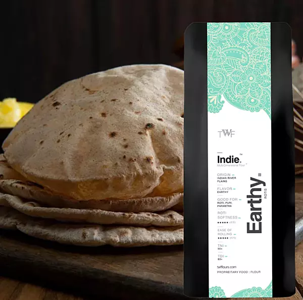 TWF Indie 100% Organic Wheat Flour - Earthy Rotis