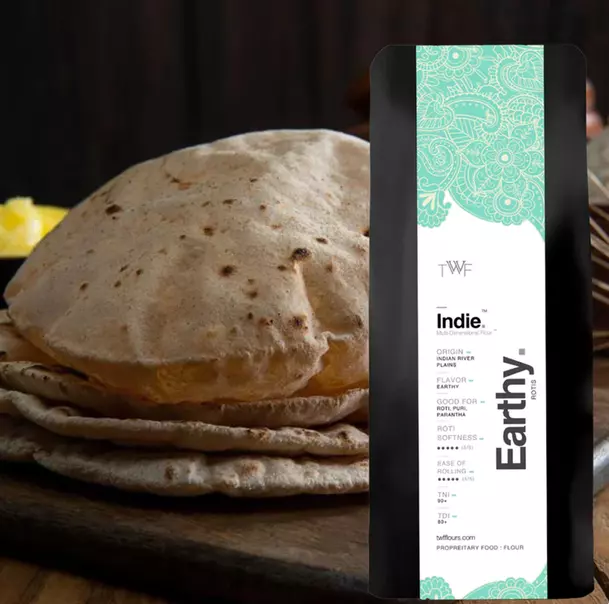 TWF Indie 100% Organic Wheat Flour - Earthy Rotis