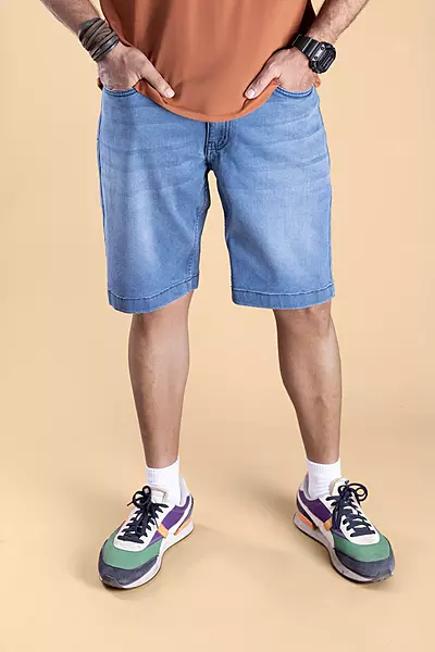 Men's Denim Shorts - Blue