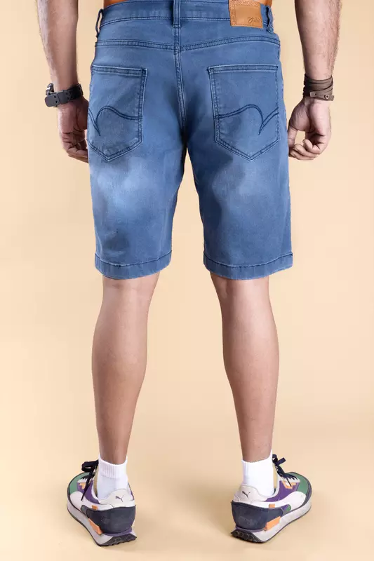 Men's Denim Shorts - Blue