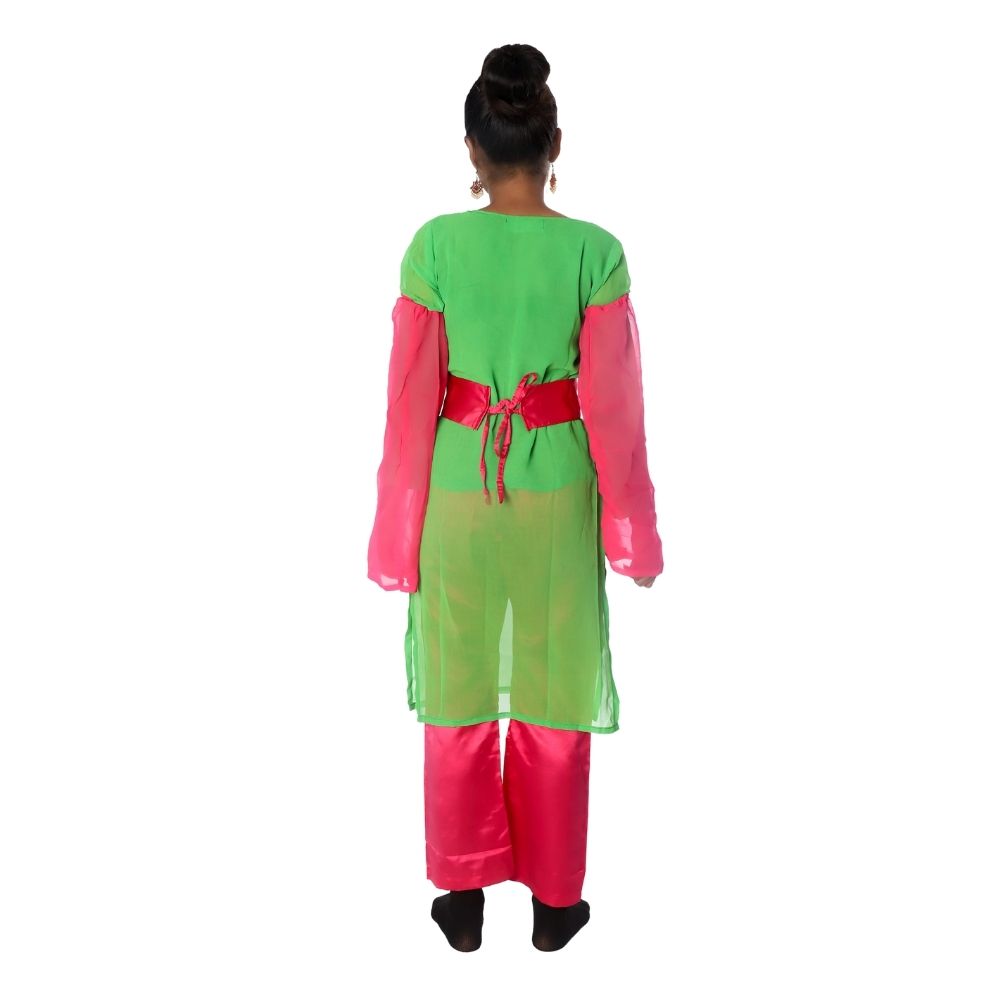 Indo Western Fancy Dress Costume Magenta And Green