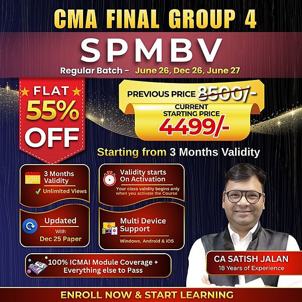 CMA Final SPMBV (Group 4) by CA Satish Jalan