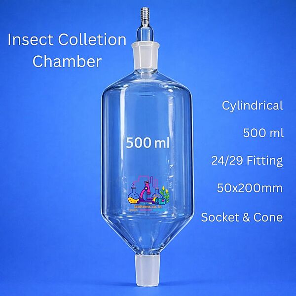 500ml Cylindrical Shape 50x200mm Tube with 24/29 socket and cone