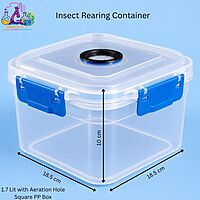 Insect Rearing Container – 1.7L Square PP Box with Aeration Hole