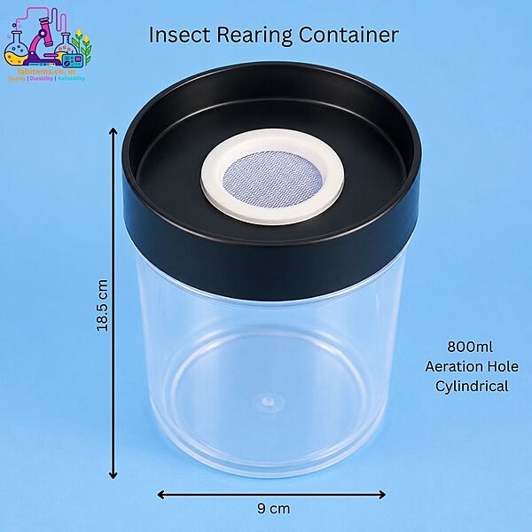 Insect Rearing Container with Aeration Hole - Cylindrical (800 ml)