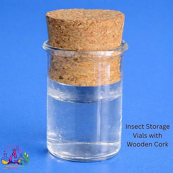 Insect Storage Vials with Wooden Cork