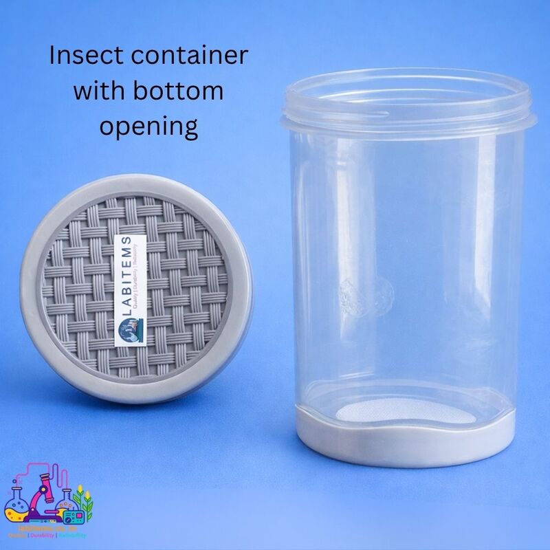 Insect container with bottom opening