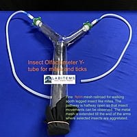 Y-tube insect olfactometer for Ticks and Mites and likes with Cloth Mesh