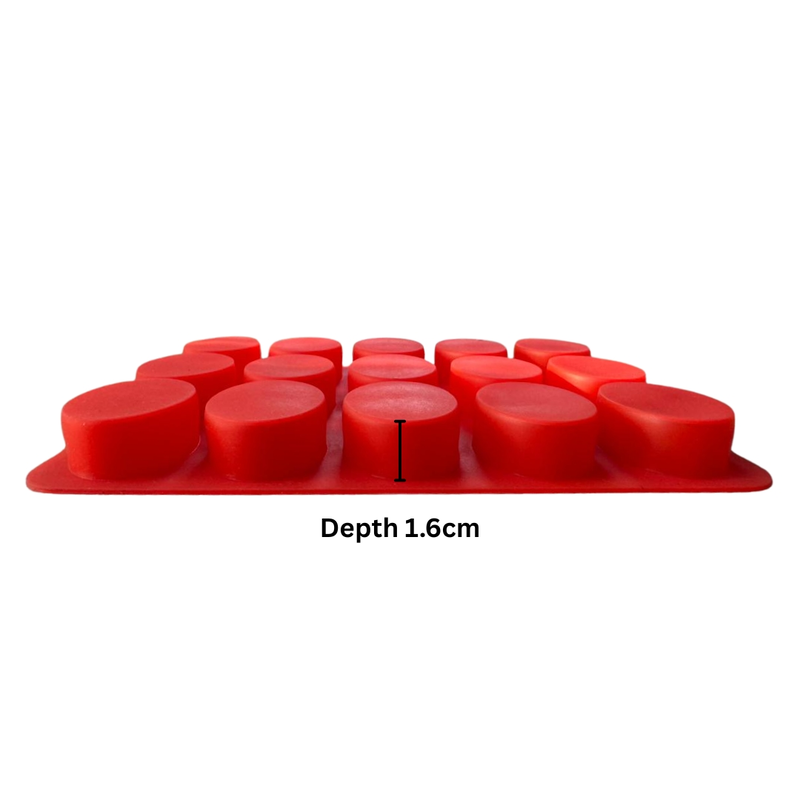 Silicon Mold Oval - 15 Cavity - 25g
