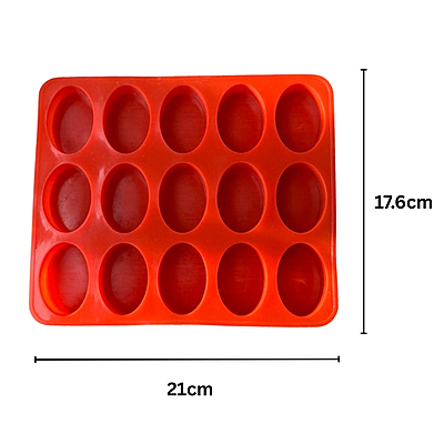 Silicon Mold Oval - 15 Cavity - 25g