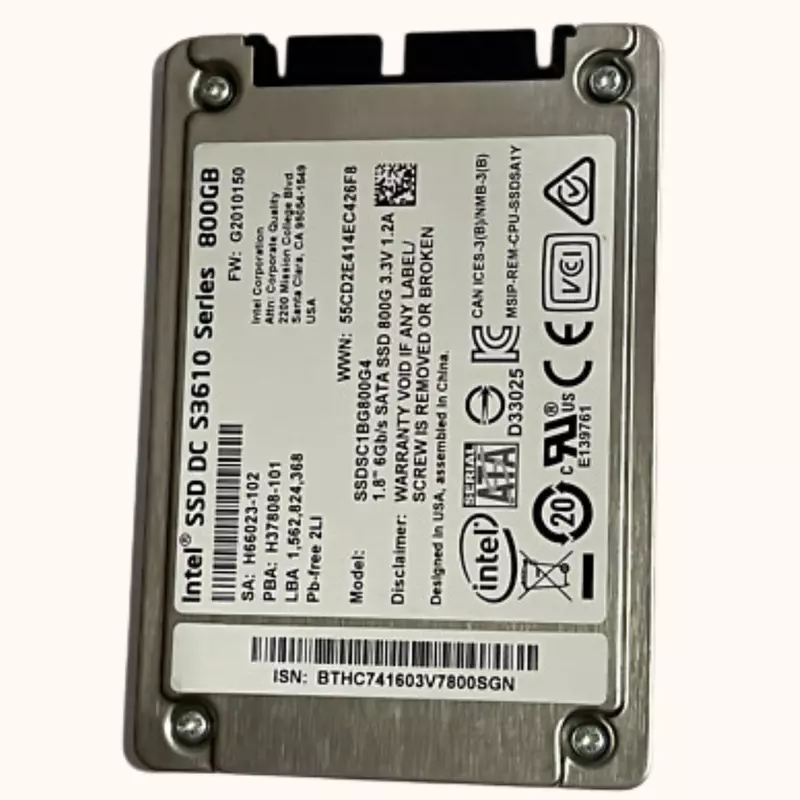 Intel DC S3610 Series 800GB MLC SATA 6Gbps - SSDSC1BG800G4